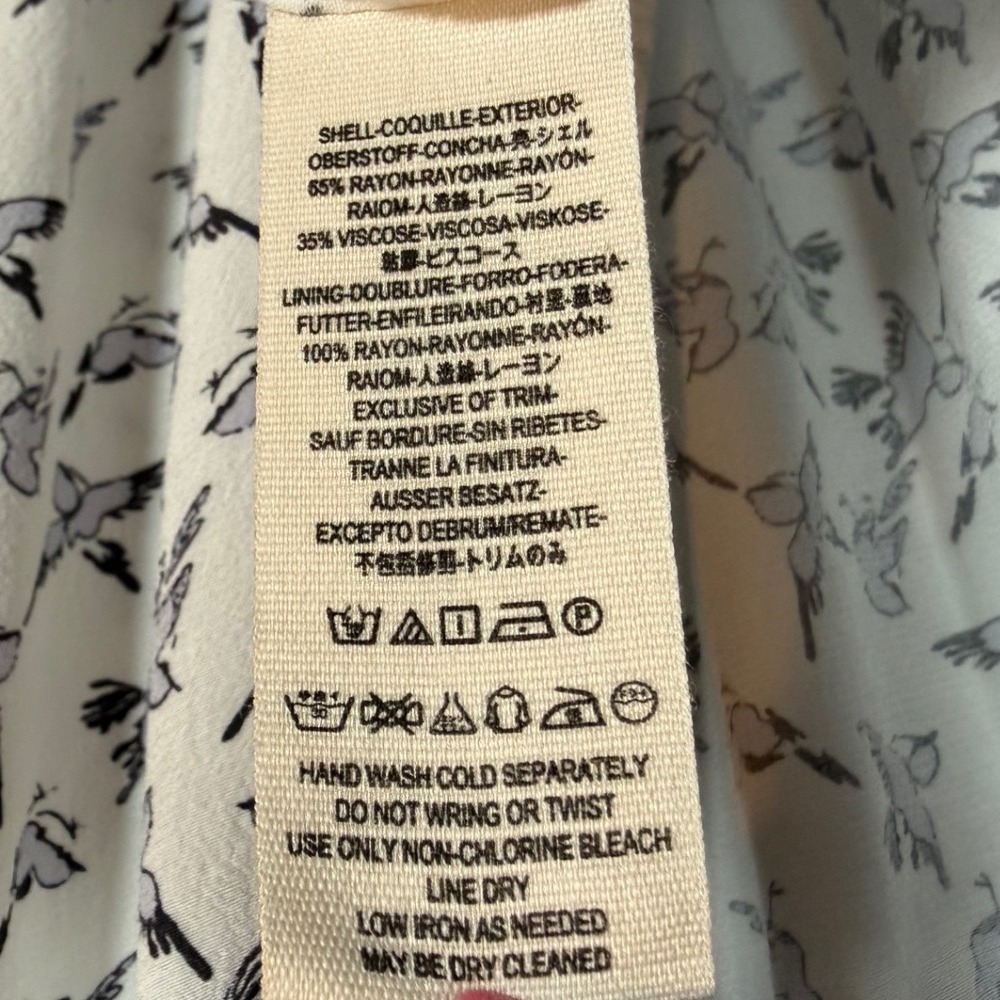 FREE PEOPLE Walk Me Home Maxi Dress, Black Bird Print, Button Down, Size 4 - Picture 9 of 9